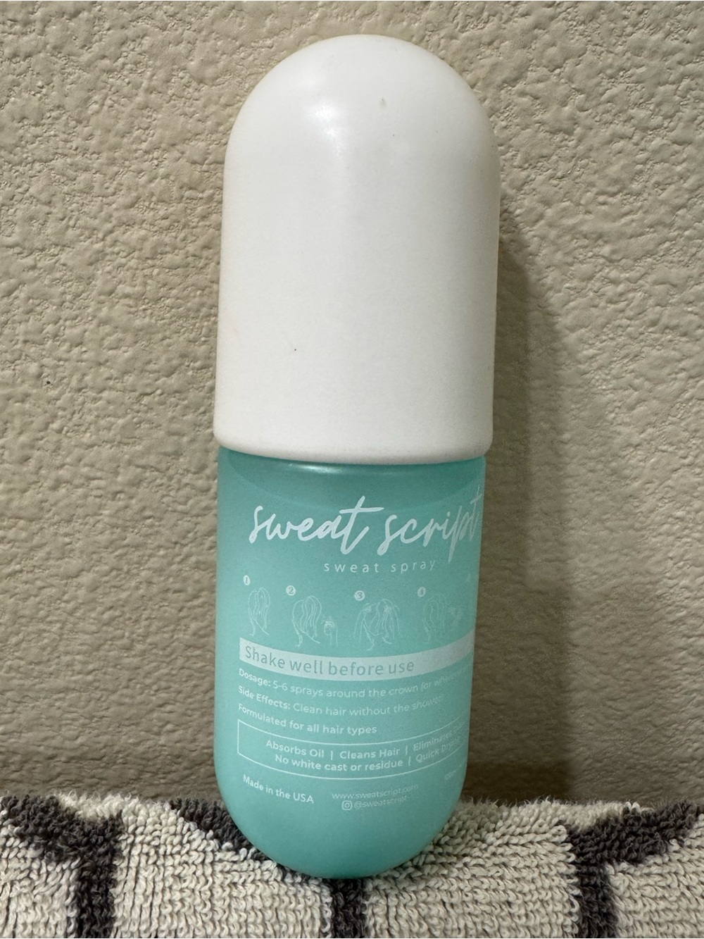 SWEAT SCRIPT- Sweat Spray – Oil-Absorbing Refresh Mist